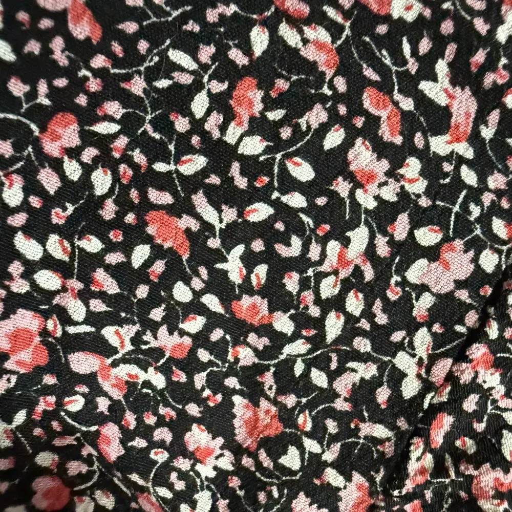 Zara ditsy floral tiered boho babydoll mini dress oversized layer tiers M medium - Picture 4 of 7